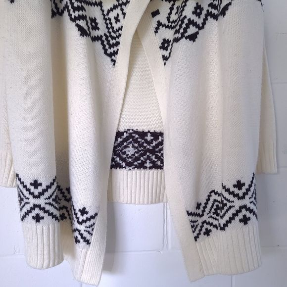 Lane Bryant plus size 18/20 W open front Geometric cardigan 3/4 sleeve ivory Wht - Picture 12 of 15
